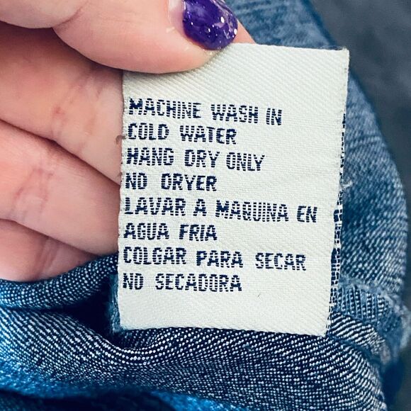 Vintage Y2k Jean Jacket Blazer Embroidered Denim Size XL 12 Fall Floral Trucker - Picture 11 of 11